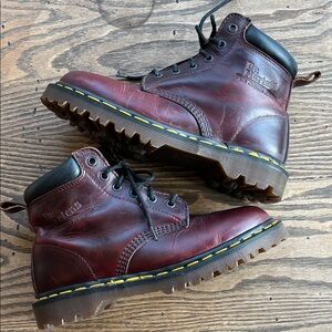 Dr. Martens Vintage  leather Ben  Boots dark cherry red size 8 women’s 7 men’s